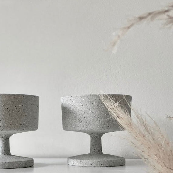 Natural stone candle holder/jar