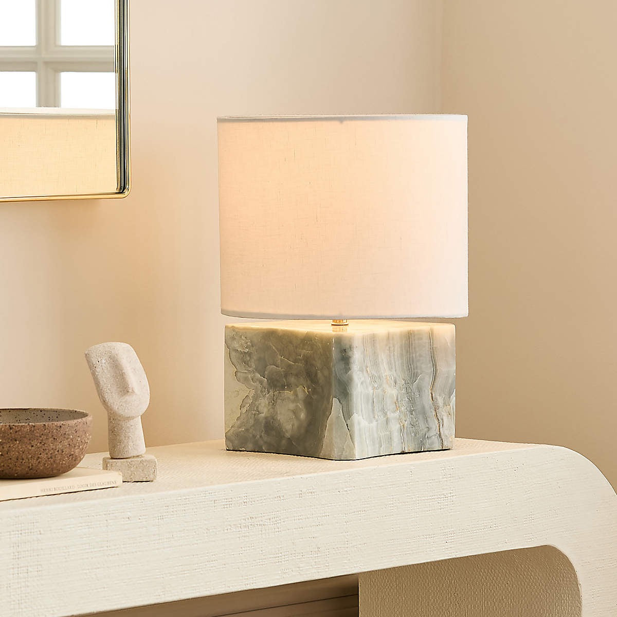 cubed marble lamp