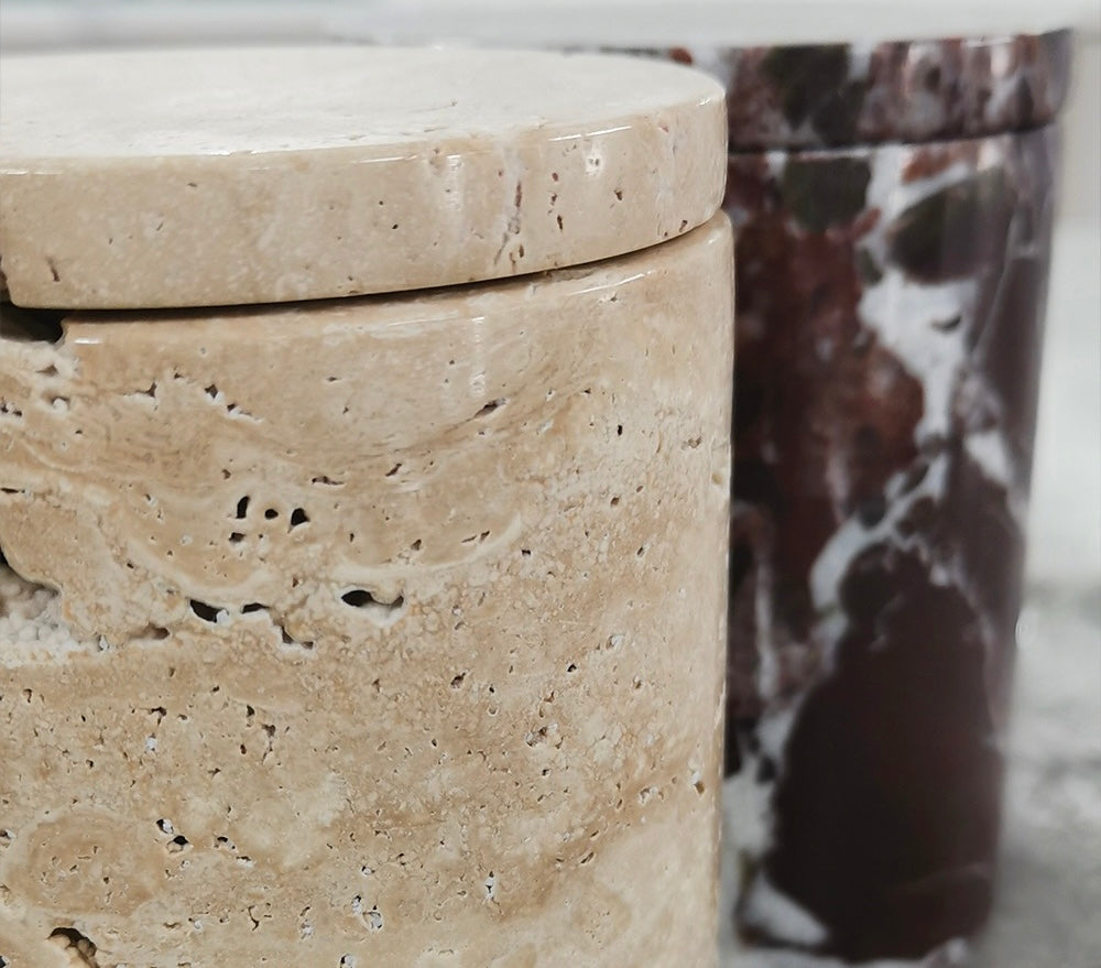 large natural stone candle/jar