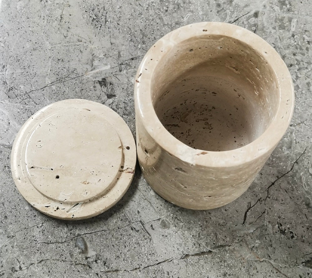 large natural stone candle/jar