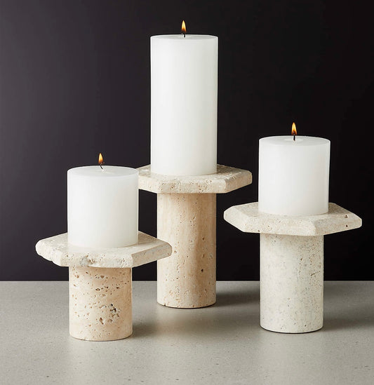 stone candle stands