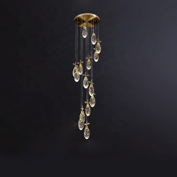 Gold Water Droplet Style Chandelier
