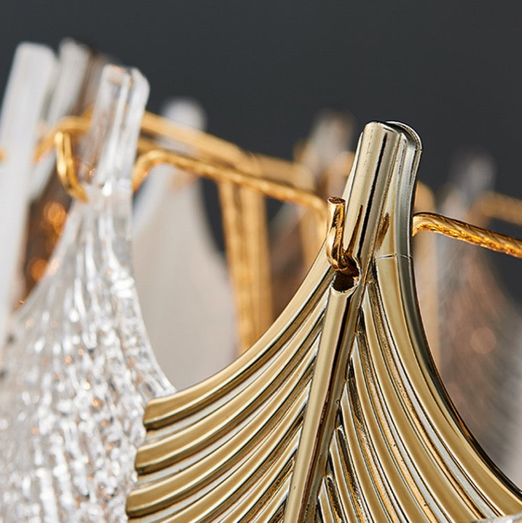 creative leaf style hanging chandelier