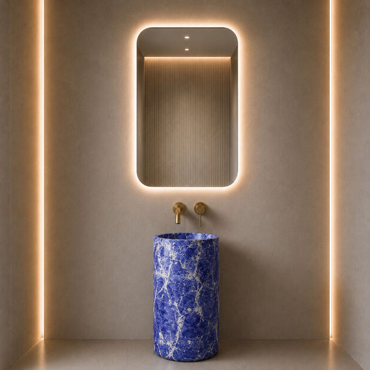 Bolivian Blue Marble Pedestal