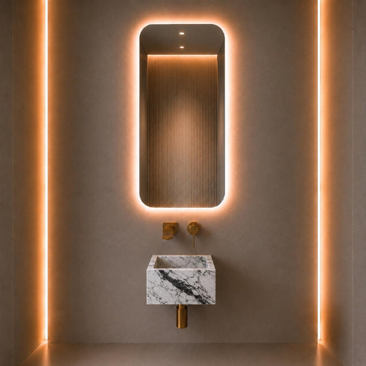 Arabescato Corchia Wall Mounted Marlbe Basin