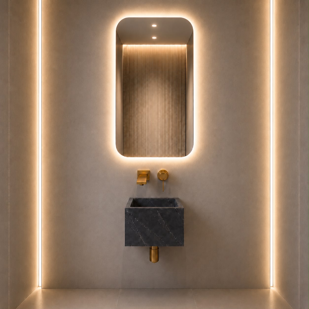 Nero Marquina Wall Mounted Marlbe Basin