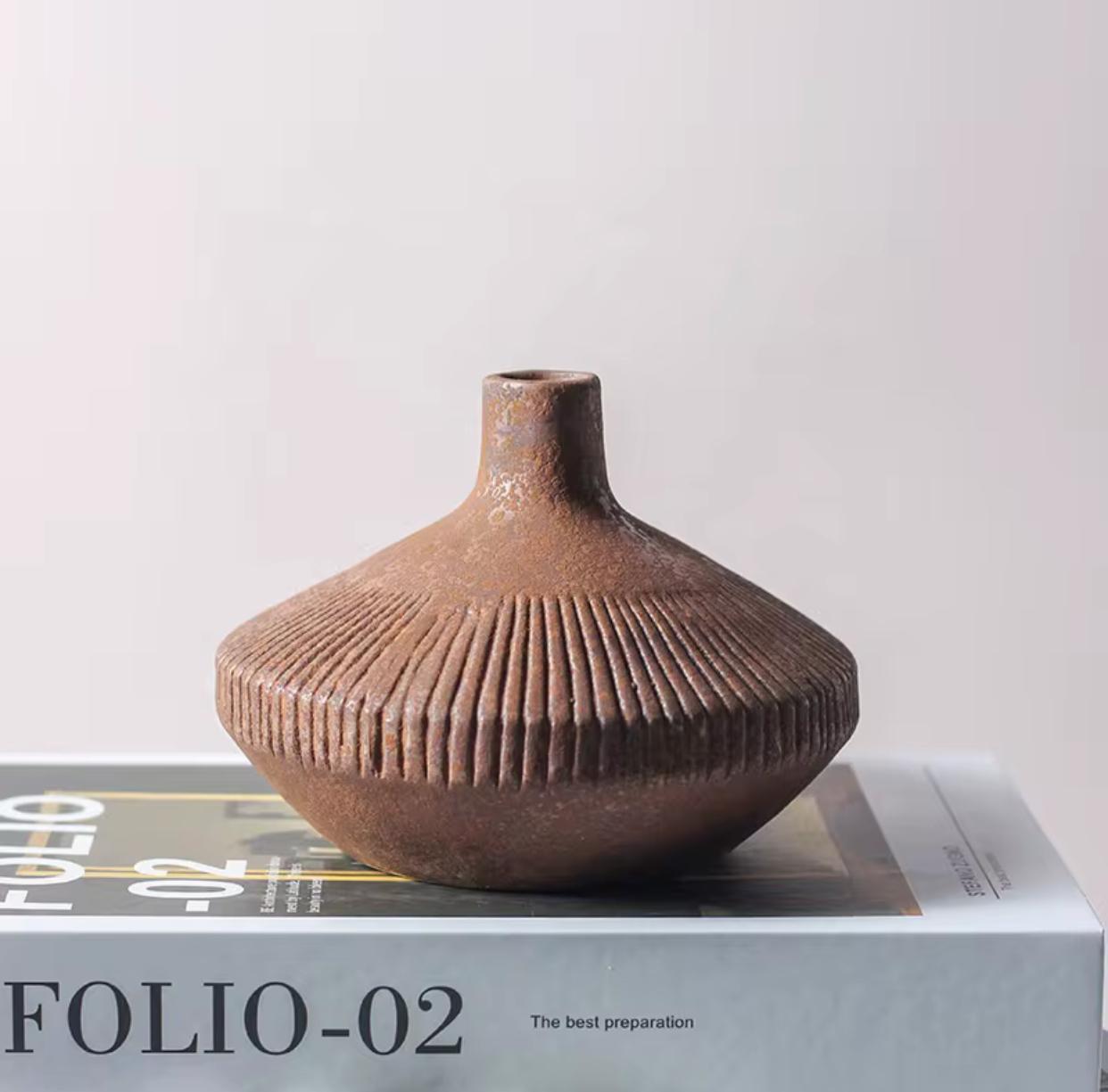 old world style ceramic vase