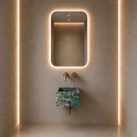 Amazonia Green Wall Mounted Marble Basin